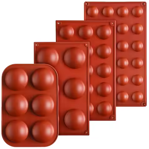 1pc Sphere Silicone Mold Silicon Dome Mold Semi Sphere Baking Mould for Making Candy, Chocolate, Cak