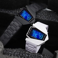 Square Luminous Boy Watch, Fighter Appearance LED Frequency Watch, Boy Cool Watch