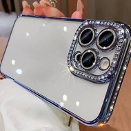 Luxury Electroplated Rhinestone Glitter Phone Case Compatible With IPhone 17 16E 15 14 13 12 11 X XS