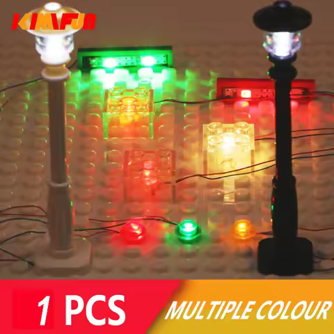 1pc 1x4 USB Moc Building Blocks Creative Luminous For Lego Led Lights Street Lamp Brick DIY 2X2 Enli