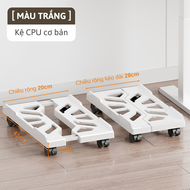 Kệ Để Cây Máy Tính CPU SGDECOR Chất Liệu Khung Nhựa cứng thanh co kéo Inox có bánh di chuyển bảo vệ 