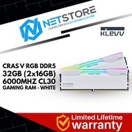 KLEVV CRAS V RGB DDR5 32GB (2x16GB) 6000MHZ CL30 GAMING RAM - WHITE - KD5AGUA80-60A300J