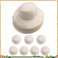 20 Pcs DIY Straw Hat Set Beach Summer Work Farmer Hats for Men Women Kids Cowboy Birthday Party Deco