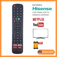 Compatible For Hisense Netflix Youtube Led Flat Penal Smart Tv Remote Control L1335V