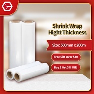 Shrink Wrap 500mm x 200m Cling Wrap Stretch Film Moving House Pallet Wrap Furniture Wrap Plastic Wrap Hight Thickness