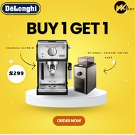 PROMO BUY 1 GET 1 Delonghi Active Line Adjustable ECP35.31 Delonghi Burr Coffee Grinder KG89