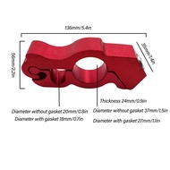 Handlebar Lock Rugged Rustproof Aluminum Alloy Motorcycle Handle Brake Lock Anti Theft Red with Gaskets for Electric Bike