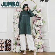 Tunik Kaos Jumbo Bsize Blouse Baju Lengan Panjang Ld 120 130 140