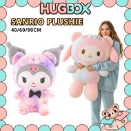 Hug Box Sanrio Big Plushie Patung Cinamoroll Plushie Cute Kuromi Plushie Anak Patung Melody Kuromi B