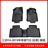 พื้นรถยนต์ยางกันลื่นกันน้ำ TPE สำหรับ Nissan Qashqai T32 T33 ตกแต่งภายใน ชุดพื้นรถยนต์ 5 ที่นั่ง ด้า