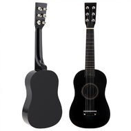 23 Inch Black Basswood Acoustic Guitar With Guitar Pick Wire Strings