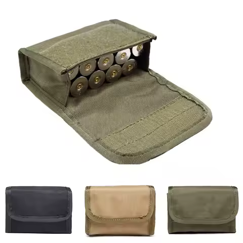 Tactical 10 Round Shotgun Shotshell Reload Holder for 12 Gauge/20G Molle Pouch Ammo Round Cartridge 