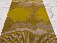 Kain Batik Kuning Kunyit Hitam Teracota// Batik Halus Printing Warna Kuning- Seragam Batik Kuning k