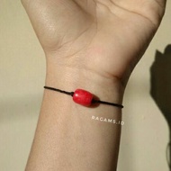 MERAH Red Coral Marjan / Red Coral Rope Bracelet