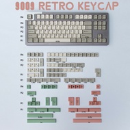 192 Keys 9009 Retro Keycaps DOUBLE SHOT Cherry Profile ISO Enter 6.25U 7U Spacebar For 64 68 84 87 9
