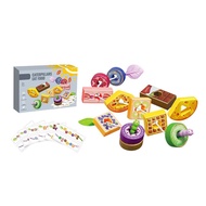 Kids' Fruit String Educational Toy - Desktop Interactive Enhances Size Game, Fruit Plastic, B9k2