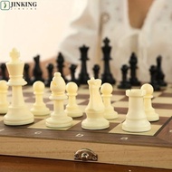 JINKING Solid Wooden International Chess, Chessboard Magnetic Educational Chess Game Set, Pawns Fold