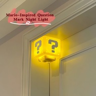 Mario "Question Block" Sound-Activated Ambient Light - RGB Night Light & Decor for Room & Desk