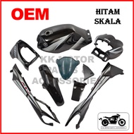 [FULL TANAM ] COVERSET RXZ CATALYZER 5PV OEM HITAM SKALA / HITAM SEKALA / BLACK SKALA SEKALA / BLACK