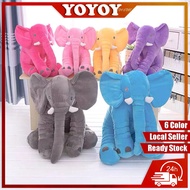 JOJOY 30 40 60cm Anak Patung Gajah Plushie Mainan Haiwan Comel Boneka Gajah Kanak-Kanak Bantal Gajah