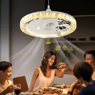 LED Ceiling Fans With Lights And Remote, Socket Modern Flush Ceiling Fan, 3 Color Adjustable Lighting, 4 Speeds For Bedroom, Living Room, Dining Room