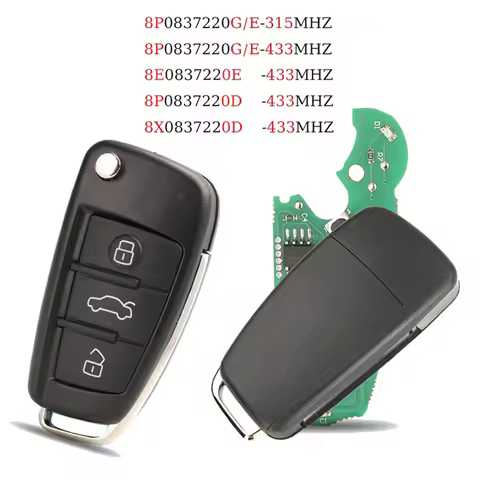 jingyuqin New Remote Car Key For Audi Q7 B7 Q3 A3 TT A2 A8 A6 A6L A4 S5 C5 C6 B6 A4L A5 Q5 S LINE RS