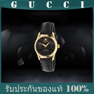 Gucci G-Timeless Watch Little Bee Double G Women's Watch Belt pin buckle typeClasp light luxury นาฬิกาควอตซ์ผู้หญิง gold_gold