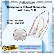 Toshiba Refrigerator Defrost Thermostat MM2-287 With Fuse 70°c