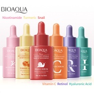BIOAQUA Hyaluronic Acid Vitamin C Retinol Nicotinamide Snails Turmeric Whitening Moisturizing Serum 