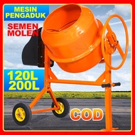 Mesin Pengaduk Semen Beton Plesteran / Molen Dorong Listrik Mini / Engine Electric Concrete Mixer Ma