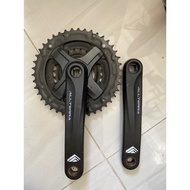 Square core bicycle crankshaft 42-34-24