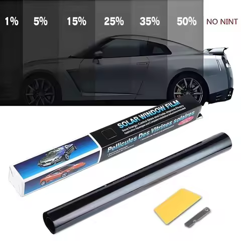 1 Roll Car Window Tint Film 50cmX3m Car UV Protector Foils 1/5/15/25/35/50 Percent Black Car Window 