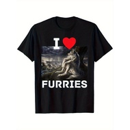 I Love Furry Funny Furry Werewolf Wolf-Shirt