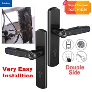 BoloKey Double Fingerprint Smart Door Lock D23 TTlock digital gate Lock For HDB Metal Gate/install s