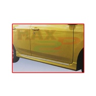 Perodua Axia (2014 - 2018) Sport Side Skirt With Chrome Lining Door Under Lower Spoiler PU Bodykit R