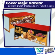 Cover Meja Ready Design Niaga Bazar Khemah Kanopi Makanan