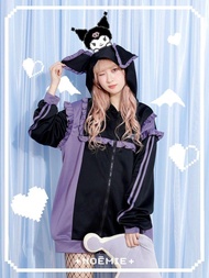 新品限時包郵❤️全新日系Noemie x Kuromi 量產型地雷系甜美可愛紫色衞衣外套 可當連身裙 借tap Jamie ank rouge Liz Lisa Rojita Dearmylove M