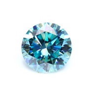 wholesale moissanite 0.5ct  1CT 2CT 3CT round blue moissanite diamond for ring with GRA certificate