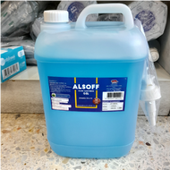 (alsoff เจลล้างมือ แกลอน 5 ลิตร มีหัวปั๊มแยก) Alsoff Hand Sanitizing Gel แอลซอฟฟ์ เจลแอลกอฮอล์ เจลล้างมือ แบบน้ำ แกลอน 5 ลิตร มีหัวปั๊มแยก