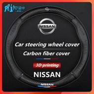 NISSAN Car Steering Wheel Cover For Navara Almera NV350 Sentra Terra Juke Auto Steering Wheel Cover 