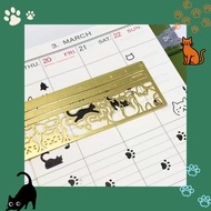 [after8] Metal Ruler Cat Stencil | Bookmark Ruler | Journaling ruler