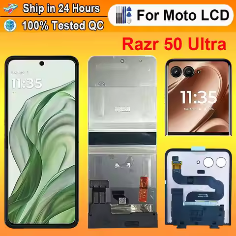 AMOLED screen For Motorola Razr 50 Ultra Lcd For moto Razr 50Ultra XT2451-3 Display Touch Screen Dig