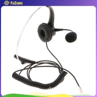 FoZueo Call Center ชุดหูฟังโทรศัพท์โมโนสำหรับสำนักงานและสายเคเบิลแบบขดปลั๊ก RJ9สำหรับ Avaya