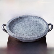 天然石鍋拌飯石烤盤韓式盤石板天然石板盤煎牛扒鍋石碗烤肉燒烤盤