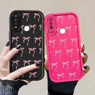 Pink Bow Knot Phone Case Casing For VIVO Y17 Y15 Y12 Y12i Y3S 1901 1902 1904 Y7S S1 Shockproof Soft 