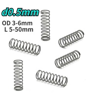 【HNK】Springs d0.5mm OD3/4/5/6mm SUS304 pressure spring length 5-50mm compression spring