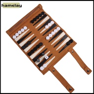 Puzzle Game Board Portable Foldable Backgammon Set with Storage Case Classic Board Game for Travel F