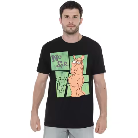 Ren And Stimpy No Sir I Dont Like It T-Shirt S-2XL, Black
