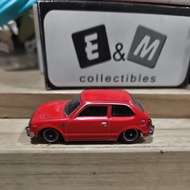 MERAH HONDA Konami 1 Diecast 64 Civic 1200 RS SB1 RedHONDA