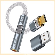 CCZ CM01 8-Core Single Crystal Copper Silver Plated Cable USD C To 3.5mm Audio Adapter 32bit CX31993